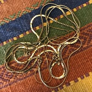 Trio of Gold Tone Chains Trifari